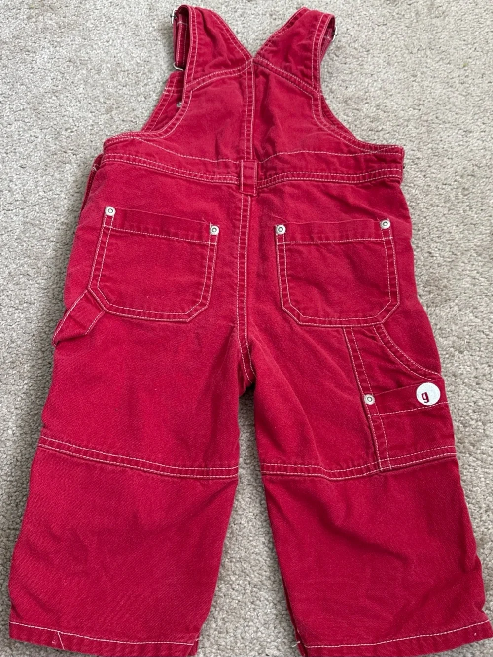 Gymboree Red Sailboat Overalls